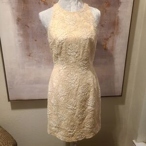 Carmen Marc Valvo Cream Wedding Gown with Elegant Detailing